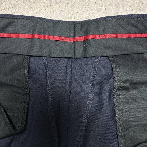 Hugo Boss Diesselstrasse Slim Fit Suit Navy Blue Size 38R W35" 100% Wool Marlane - Picture 16 of 16